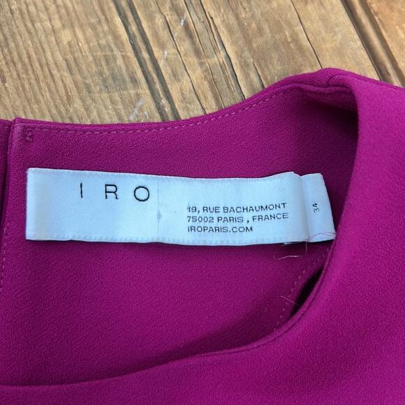 IRO butterfly sleeve pink Ulta top boxy short size 34/small - Picture 2 of 8